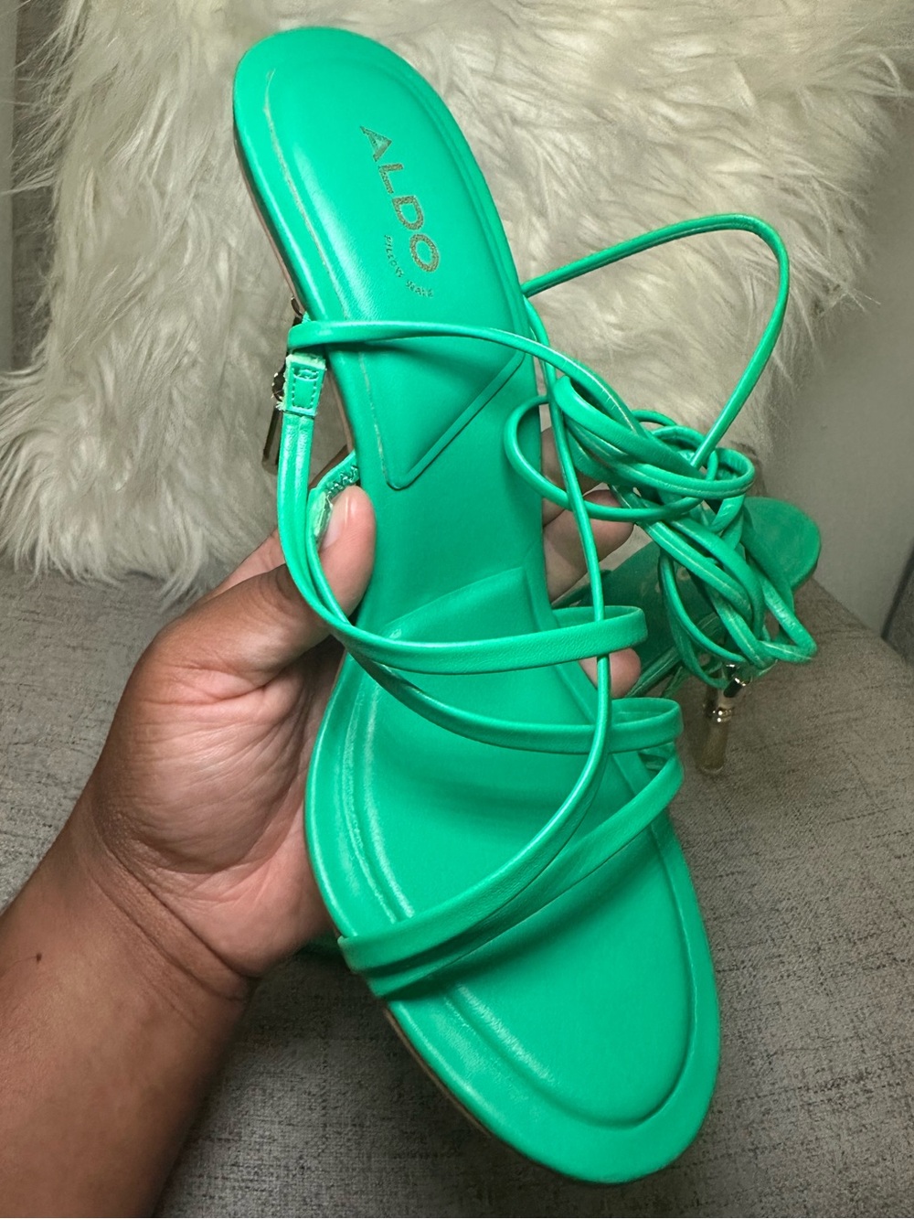 Green Stappy Aldo Heels